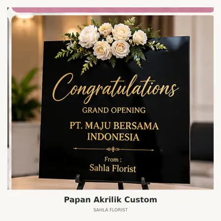 Papan Bunga Akrilik Pandeglang